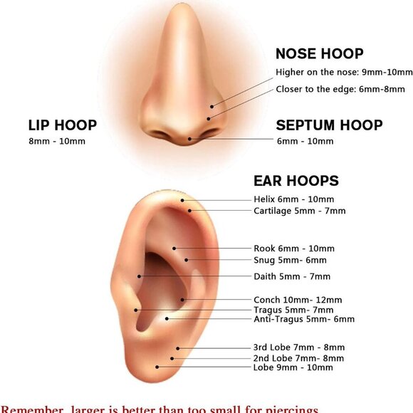 Elegant 16G Silver-Purple Opal Nose Ring Hoop in 316L Surgical Steel - Picture 3 of 4